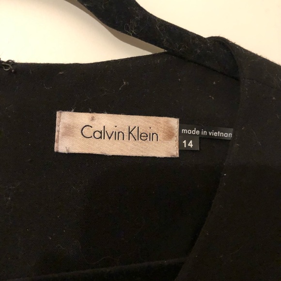 Black Sleeveless Calvin Klein Dress Gold Zipper - Picture 2 of 10